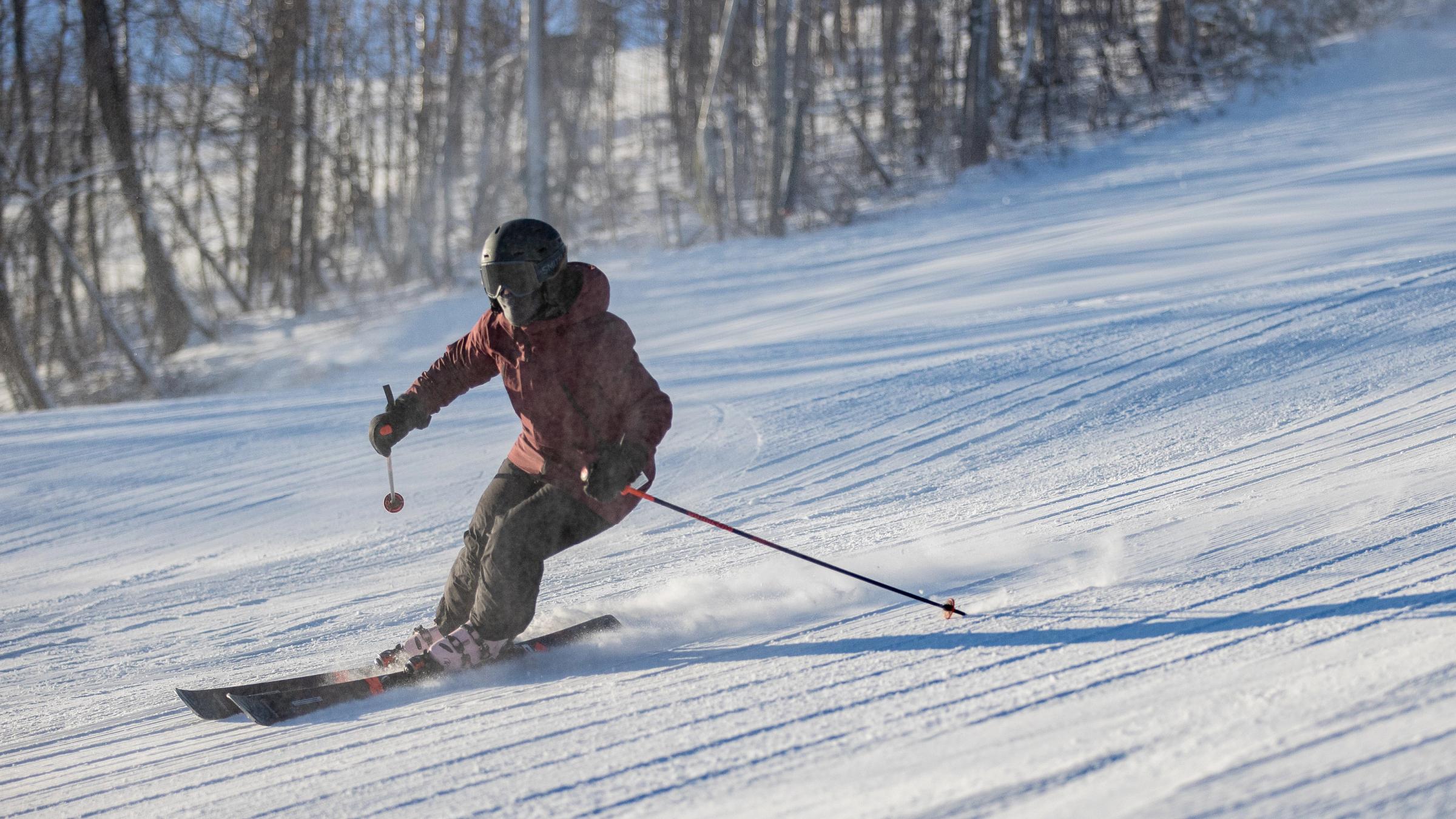 Skiing On Hill
