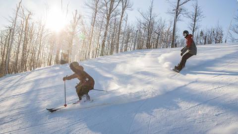 Skiing On Hill